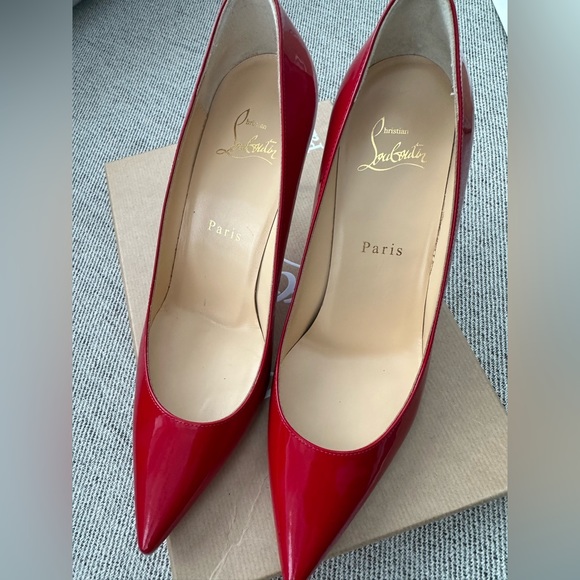 Christian Louboutin Kate 85 Patent red *New* 37.5 size - Picture 10 of 11